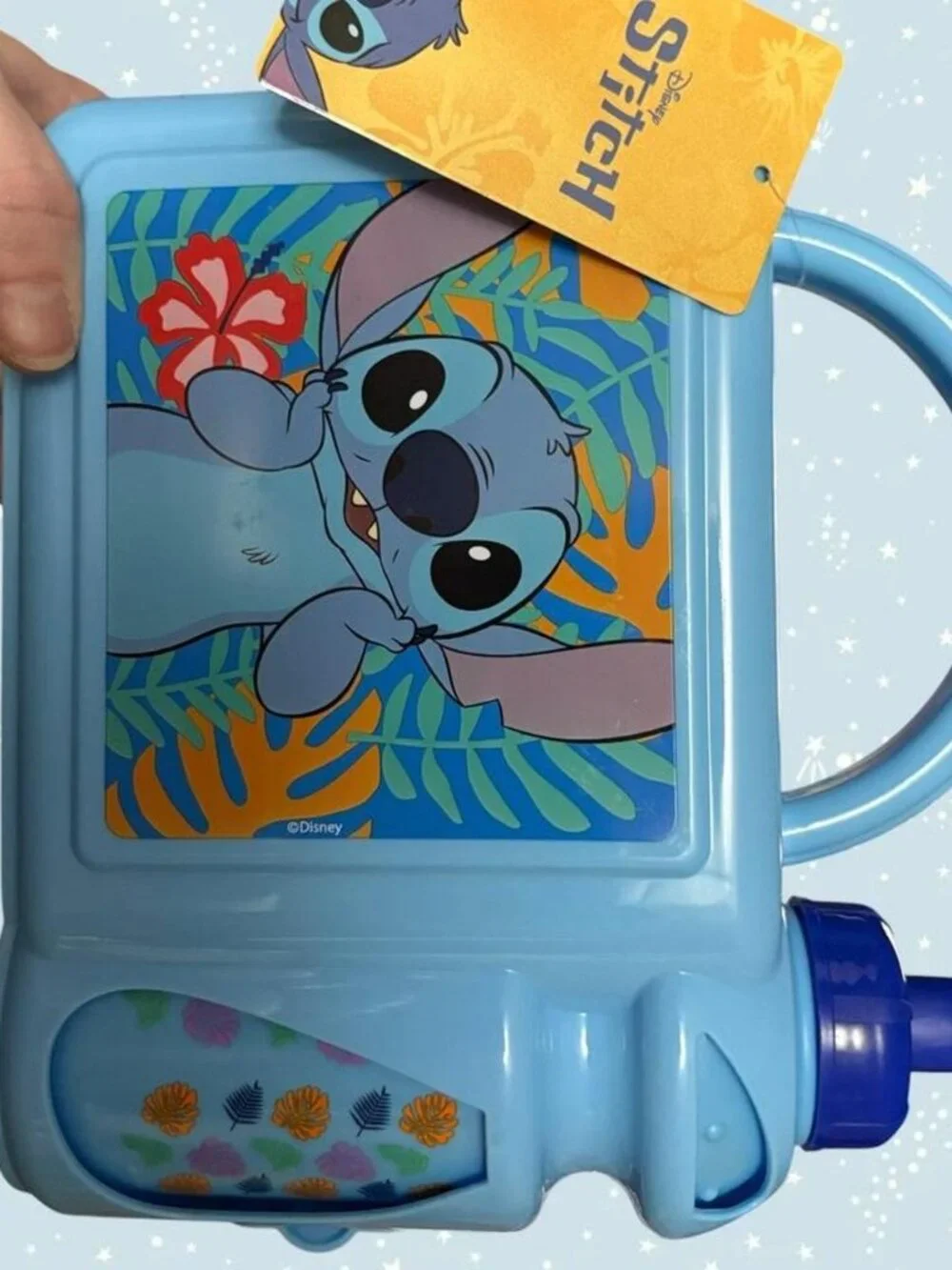 Disney Lilo and Stitch cute Stitch tropical lunchbox with water bottle